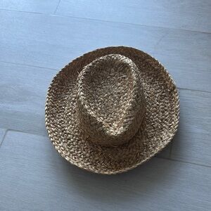 Janessa Leone Stylish Tan Straw Hat